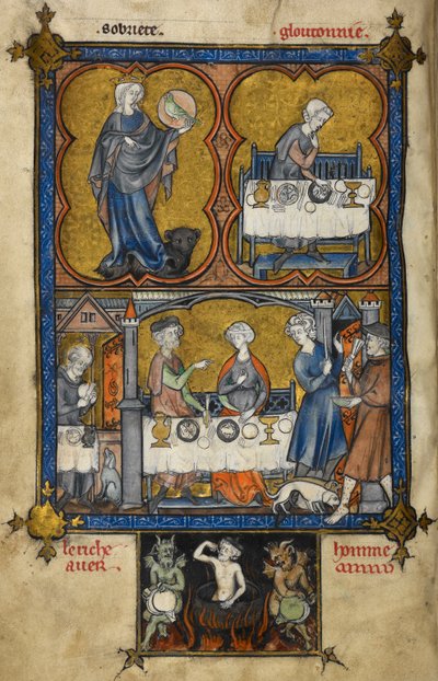 Lägg till. 54180, f.188v La Somme le Roi (A Survey for a King), c.1295 Paris av French School