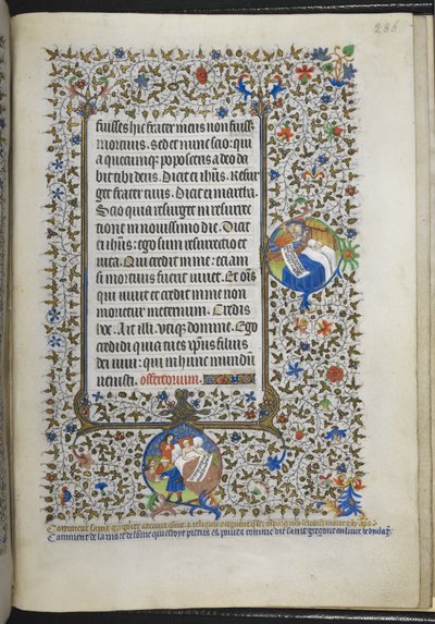 Lägg till Ms 18850 f.286r Book of Hours (The Bedford Hours) c.1410-30 (bläck, färg & guld på veläng) av French School