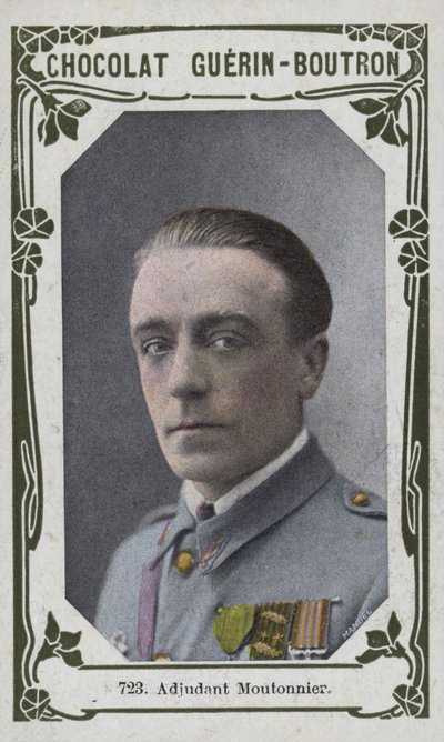 Warrant Officer Moutonnier (färgad bild) av French School