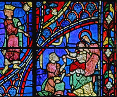Tillbedjan av Magi (w28b) av French School
