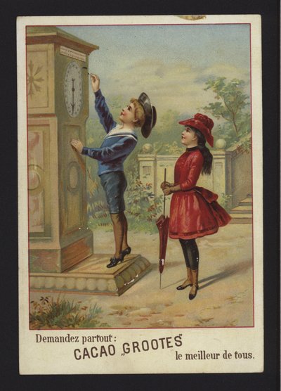 Annons för Grootes kakao (chromolitho) av French School