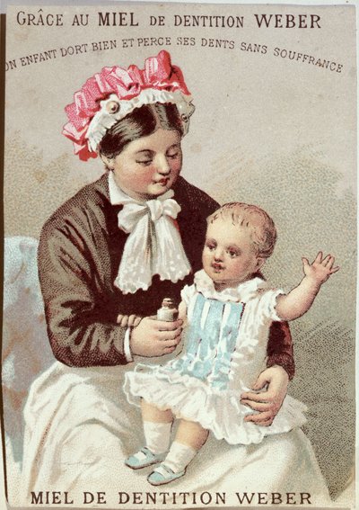 Annons för Weber tandgelé, ca 1880-90 av French School