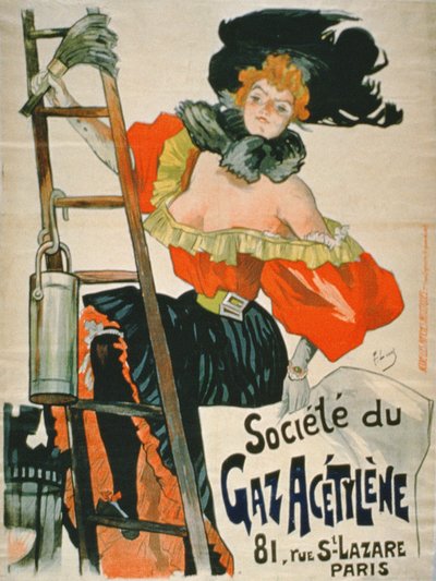 Annons för Societe du Gaz Acetylene, Paris av French School