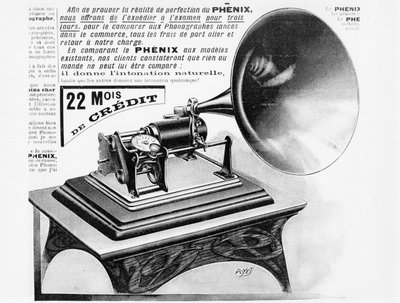 Annons för fonografen, c.1905 av French School