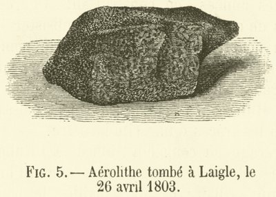 Aerolithe falls at Laigle, 26 april 1803 (gravyr) av French School