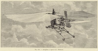 Ångflygplan av J Hofmann (gravyr) av French School