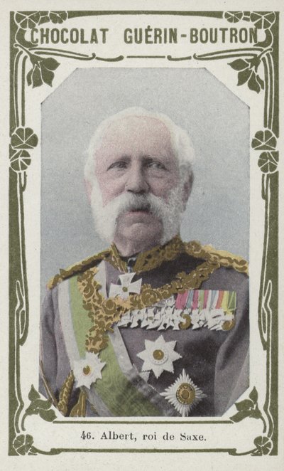 Albert, roi de Saxe (färgad bild) av French School