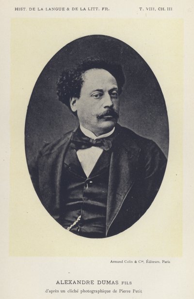 Alexandre Dumas fils (litho) av French School