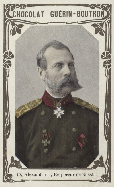 Alexander II, Rysslands kejsare (färgad bild) av French School