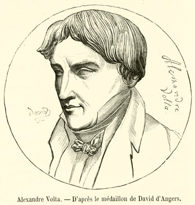 Alexandre Volta (gravyr) av French School