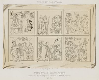 Allegoriska kompositioner av French School