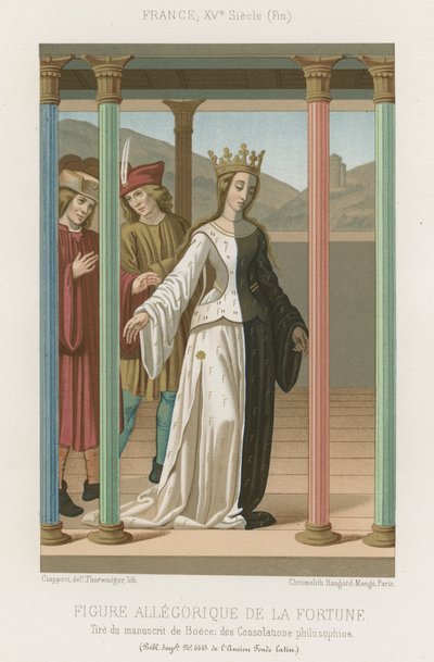 Allegorisk figur av Fortune av French School