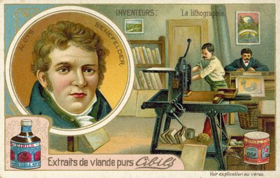 Alois Senefelder, litografins uppfinnare av French School