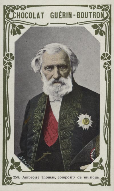 Ambroise Thomas, kompositör (färgad bild) av French School