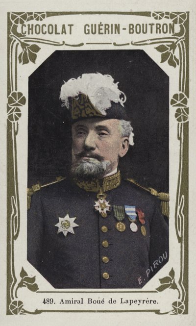 Amiral Boue de Lapeyrere (färgad bild) av French School