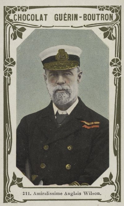 Brittisk amiral Wilson (färgad bild) av French School