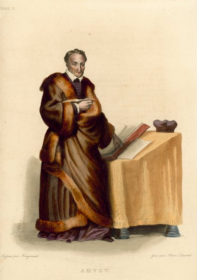 Amyot (färgad gravyr) av French School