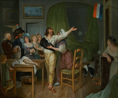 En amputerads hängivenhet till hemlandet (olja på duk) av French School