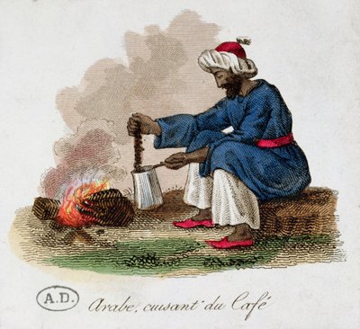 An Arab Making Coffee, tidigt 1800-tal av French School