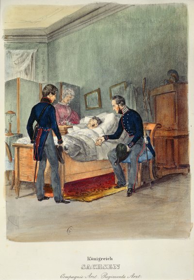 En arméläkare i kungariket Sachsen, ca 1840 av French School
