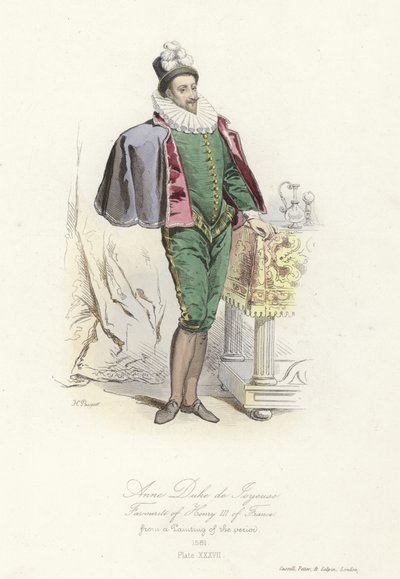 Anne, hertig av Joyeuse, favorit hos Henrik III av Frankrike av French School