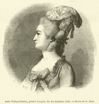 Anne Vallayer-Coster, fransk målare från 1700-talet (gravyr) av French School