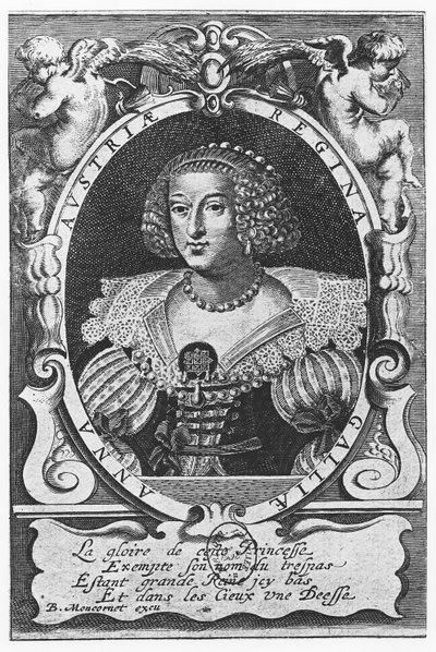 Anna av Österrike (gravyr) av French School
