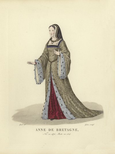 Anne av Bretagne, drottning gemål av Charles VIII och Louis XII av Frankrike av French School