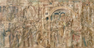 Antenors ambassad till Grekland och The Judgment of Paris (bläck & wc på papper) av French School