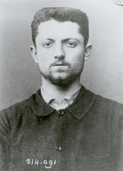 Antropometriskt porträtt av Emile Henry (1872-94), av French School
