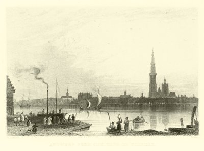 Antwerpen från Tete de Flandre av French School