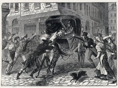 Arrestering av Georges Cadoudal (1771-1804), en chefschouan under Vendeekrigen, 9 mars av French School