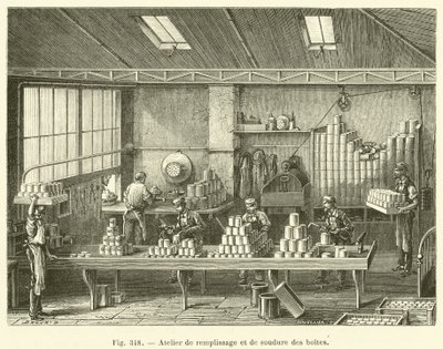 Boxfyllning och svetsverkstad (gravyr) av French School