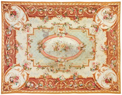 Aubusson matta, sista fjärdedelen av 1800-talet av French School