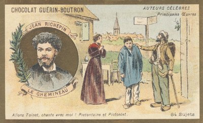 Auguste-Jules Richepin dit Jean Richepin (1849-1926), fransk poet, romanförfattare och dramatiker, författare till "Le chemineau", drama i fem akter (1897) av French School