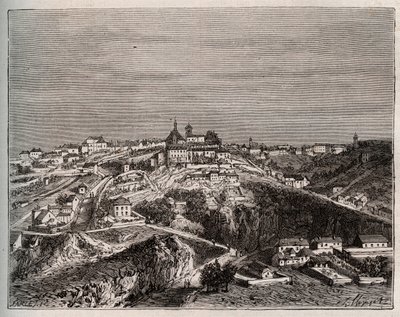 Avallon - Bourgogne-Franche-Comte - gravyr i "La France illustrée: geografi, historia, statistisk administration" av V.A. Malt-Brown. 1884 av French School