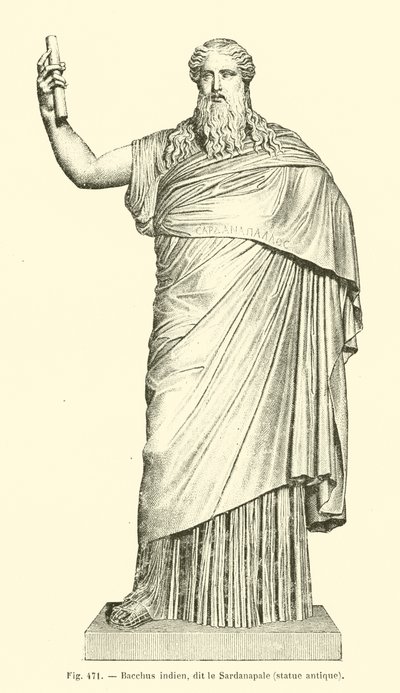 Bacchus Indian, Dit Le Sardanapale (gravyr) av French School