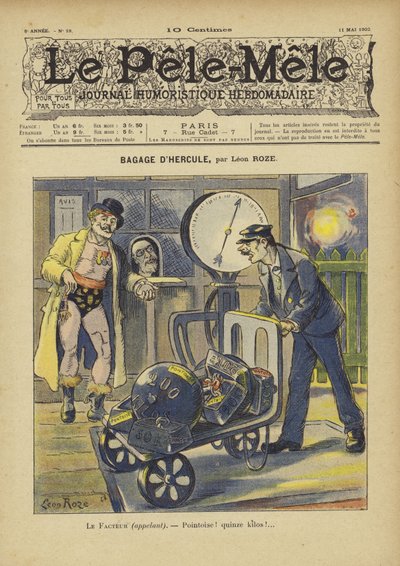 Bagage av Hercules. Illustration för Le Pele-Mele av French School