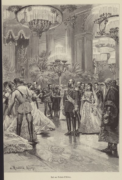 Bal på Vinterpalatset (gravyr) av French School