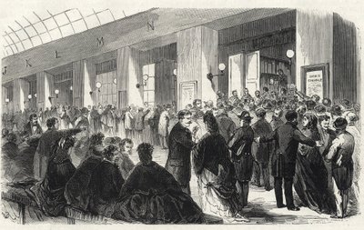 Banque - Societe Generale - utgivning av fem och två franc - 1871 av French School