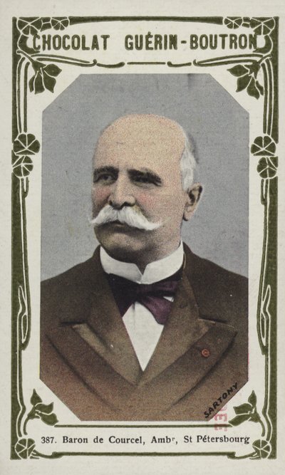 Baron de Courcel, ambassadör, St Petersburg (färgat foto) av French School