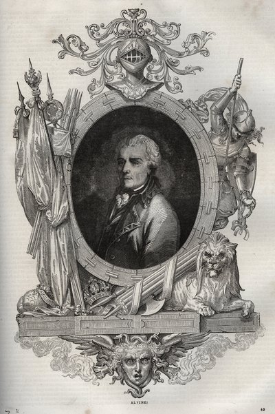 Baron Joseph Alvinczi (Alvinczy von Borberek) (1735-1810) österrikisk general - - New National Encyclopedia av Maurice La Charest - 1870 - av French School