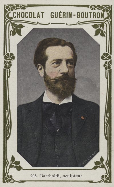 Bartholdi, skulptör (färgad bild) av French School