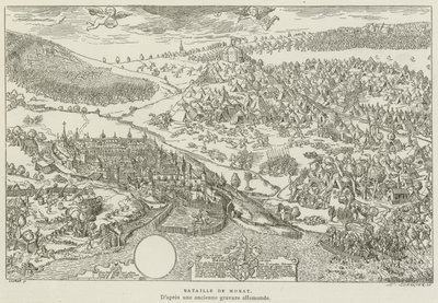 Slaget vid Murten (gravyr) av French School