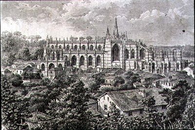 Batalha-klostret på 1860-talet (gravyr) av French School