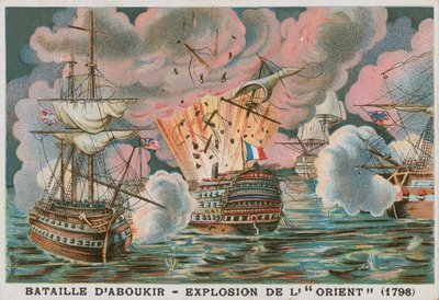 Slaget vid Aboukir Bay, 1798 av French School
