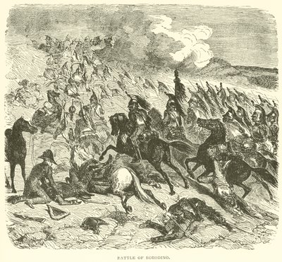 Slaget vid Borodino (gravyr) av French School