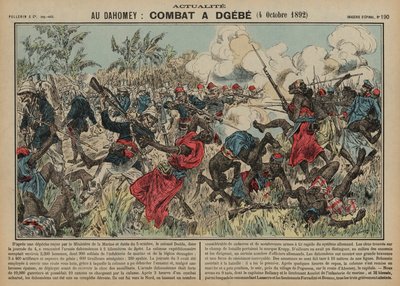 Slaget vid Dgebe, Dahomey, andra fransk-dahomeanska kriget, 4 oktober 1892 av French School