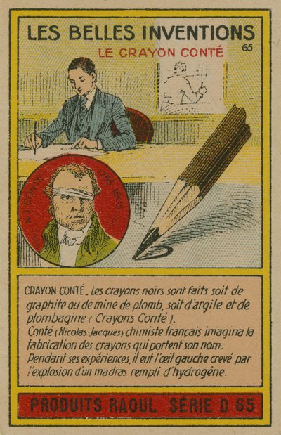 Vackra uppfinningskort, Conte krita av French School