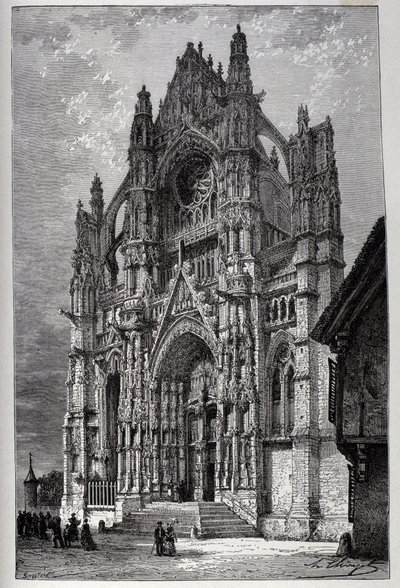 Beauvais katedral - gravyr av French School